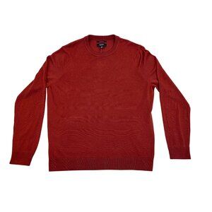 Nordstrom Mens Burgundy Russet 100% Merino Wool Crewneck Sweater Size XL - New